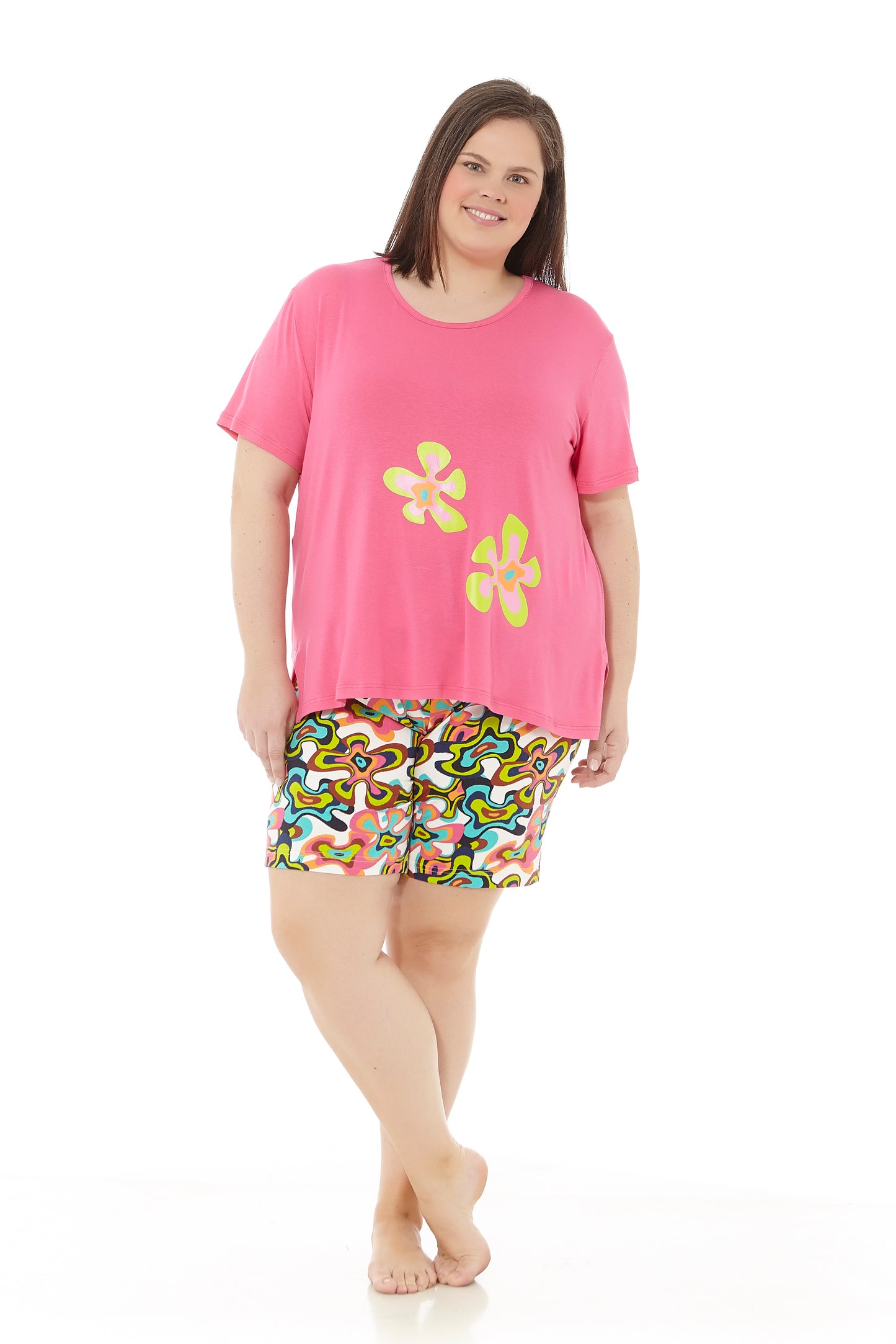 Damen-Sommerpyjama | Kurzarm und Shorts