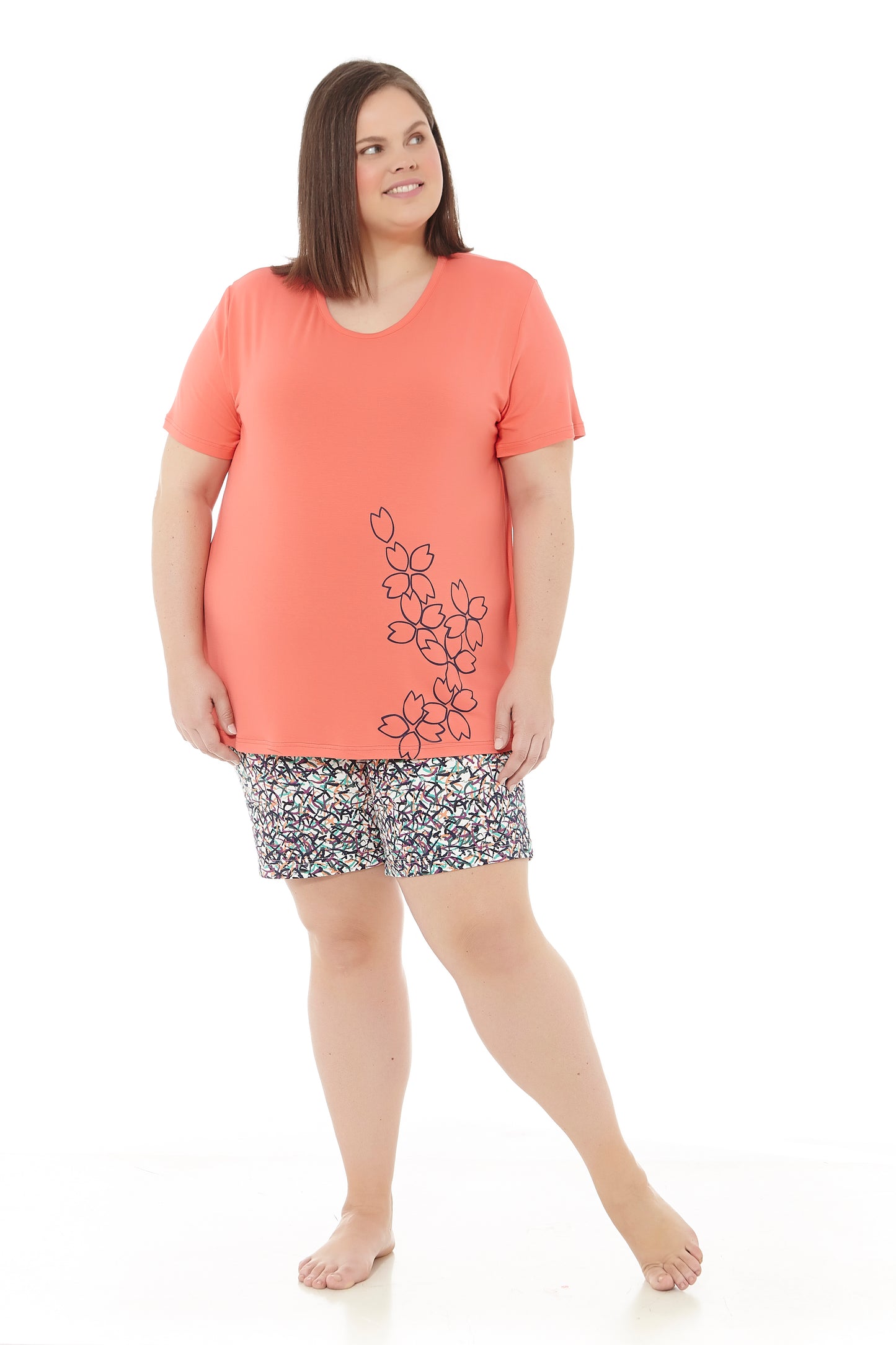 Damen-Sommerpyjama | Kurzarm und Shorts