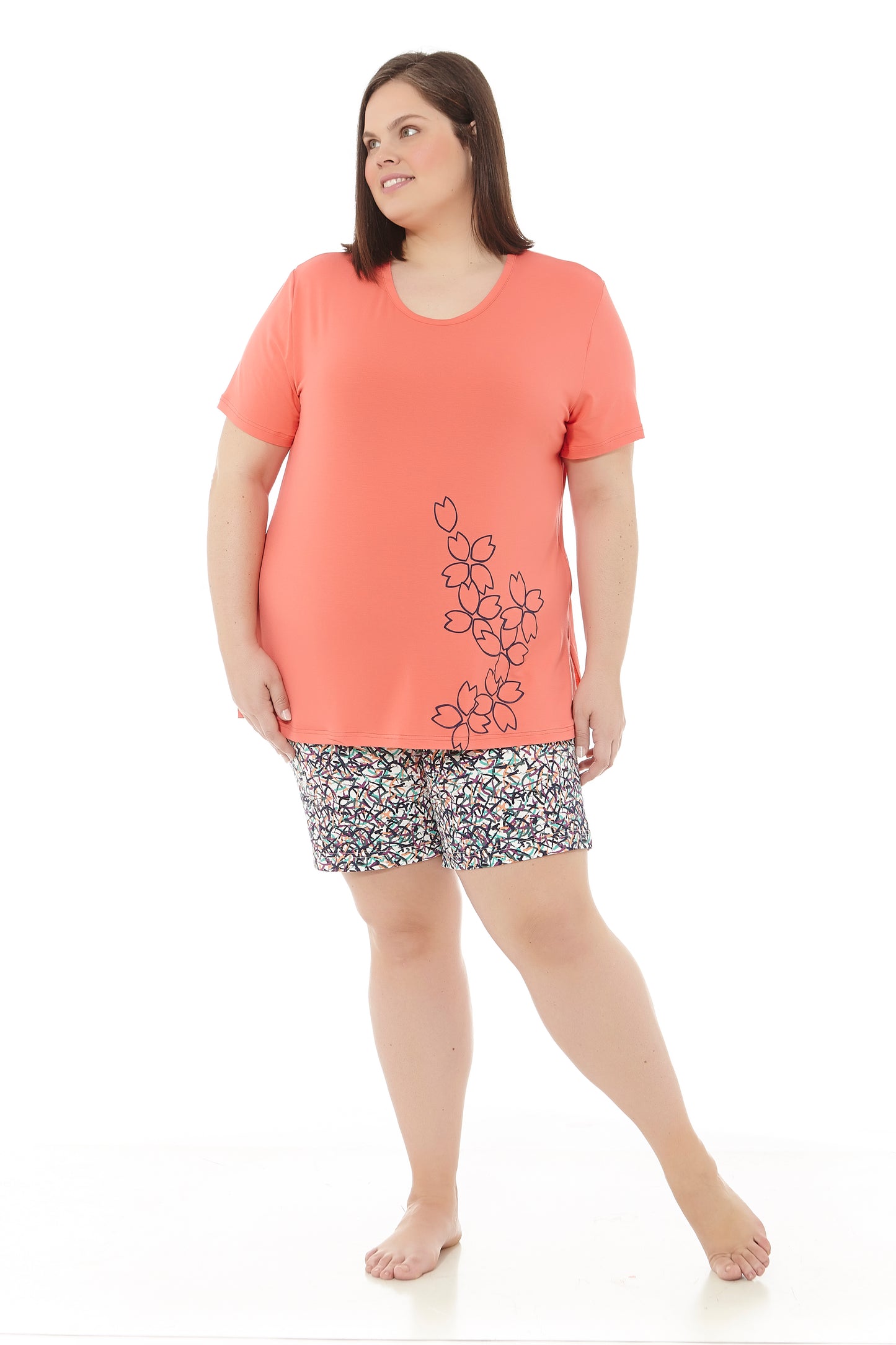 Damen-Sommerpyjama | Kurzarm und Shorts