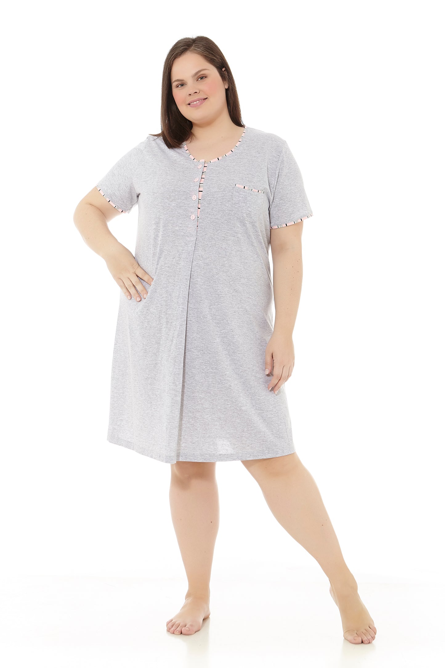 Chemise de nuit grande taille pour femme