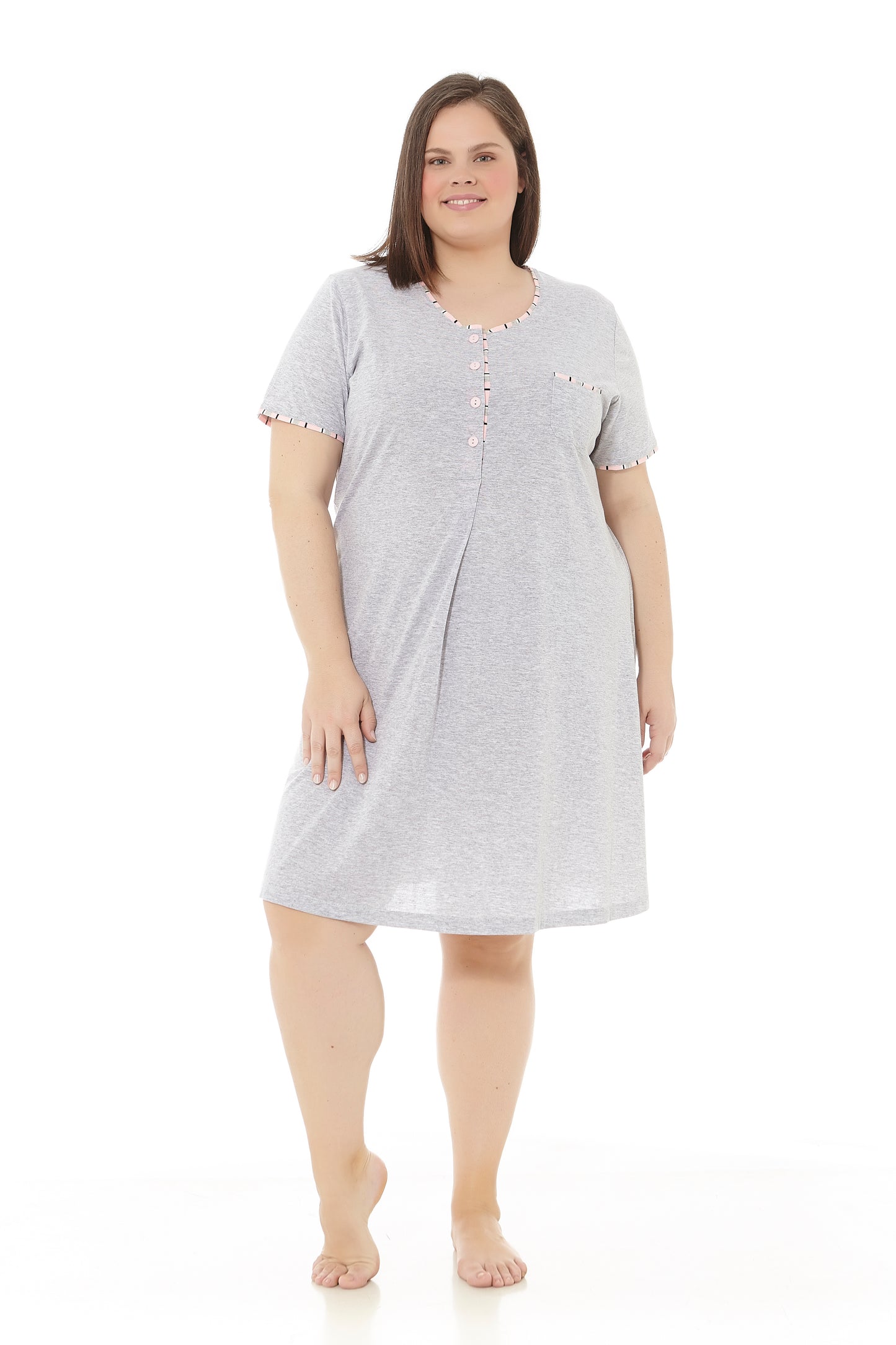 Chemise de nuit grande taille pour femme