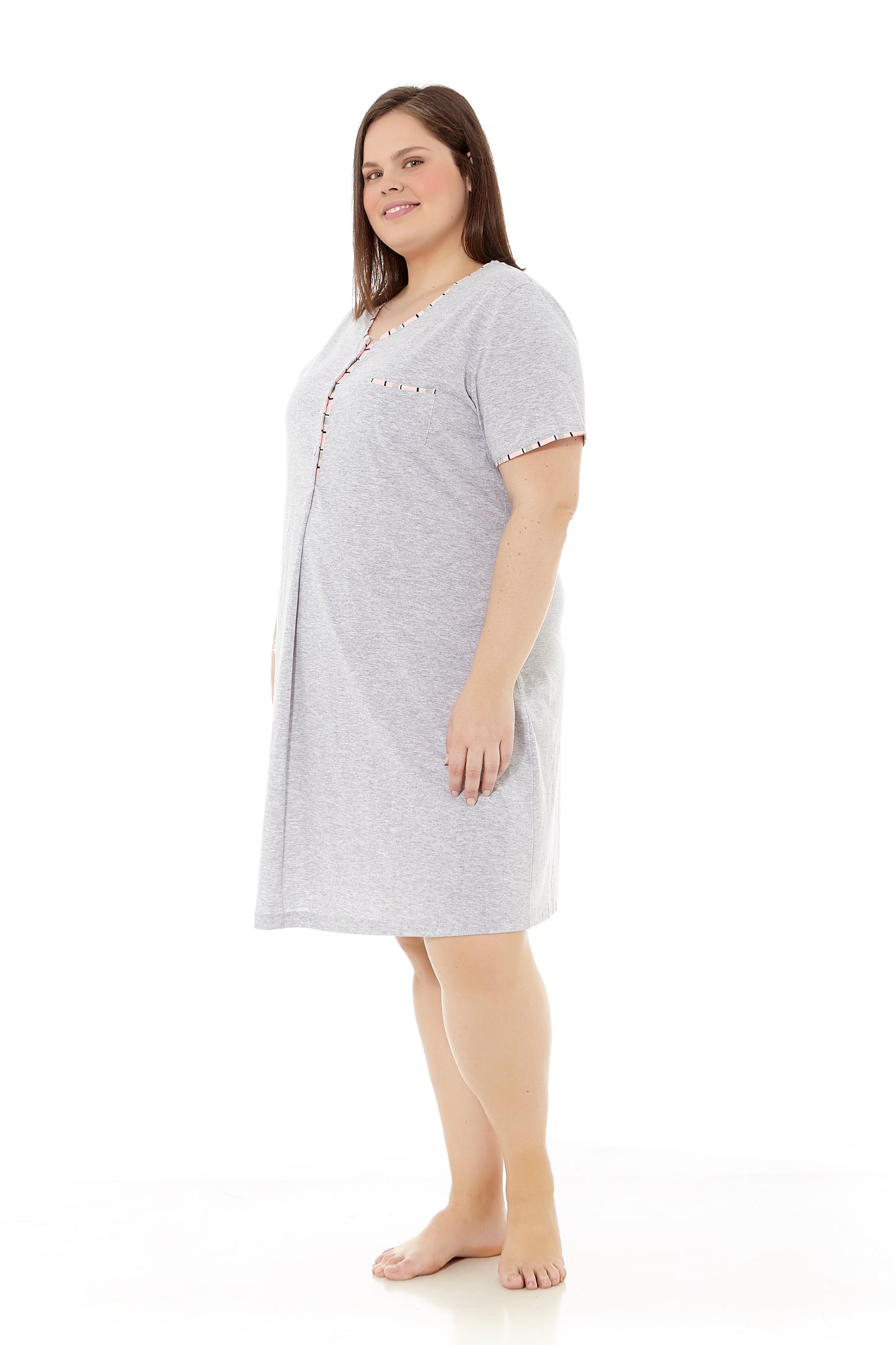 Chemise de nuit grande taille pour femme