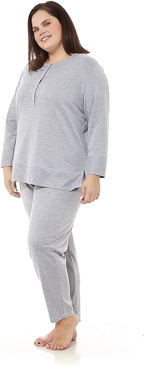 Pyjama d'hiver uni gris