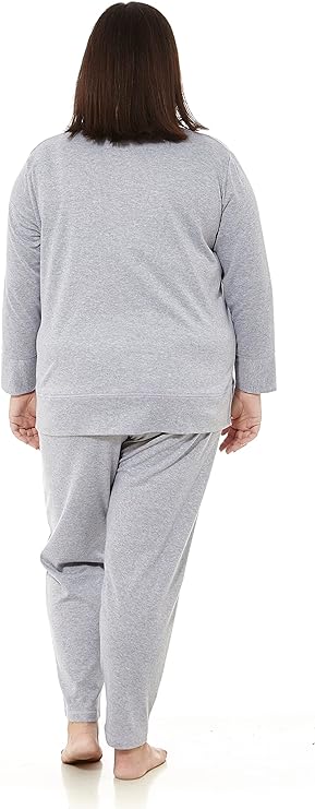 Pijama de Invierno gris liso
